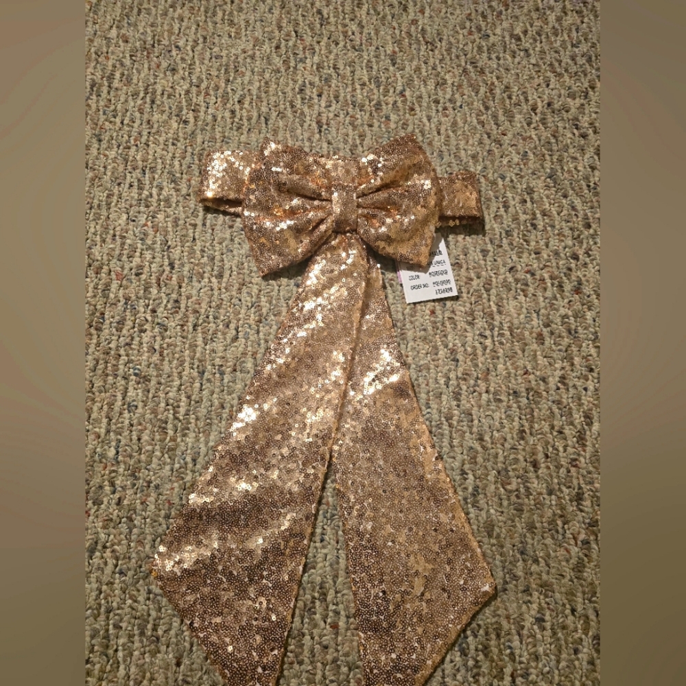 David Bridals Sequin Flower Girl Sash- Rose Gold